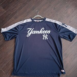 MLB Yankees Navy Blue and Gray Men's Jersey